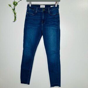 FRAME Le High Skinny Jeans Raw Hem Sz 29